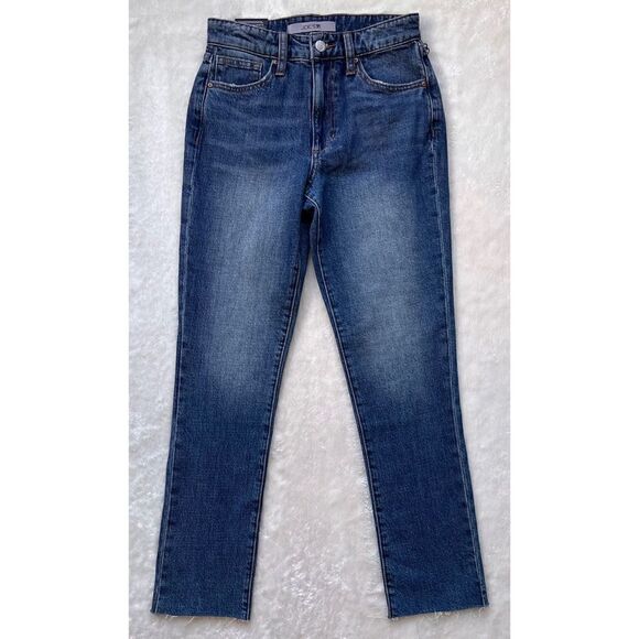 NWT Joe's Jeans High Rise Straight Ankle Raw Frayed Hem Jeans in Paula, Size 23 - Picture 12 of 16